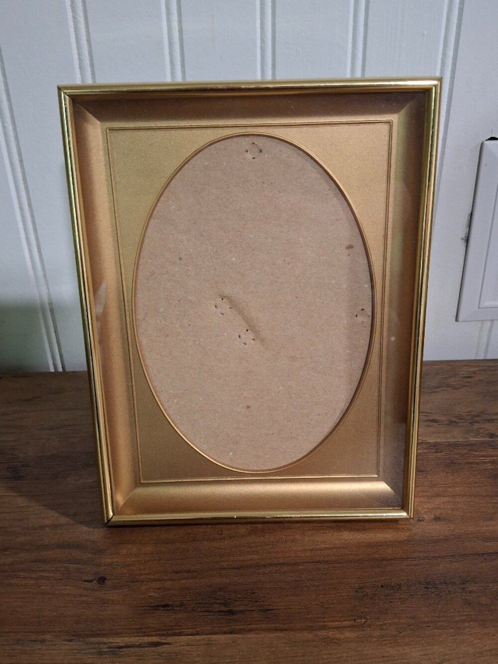 Vintage Brass Photo Frame 5x7 Oval Picture Cottagecore Boho